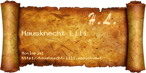 Hausknecht Lili névjegykártya